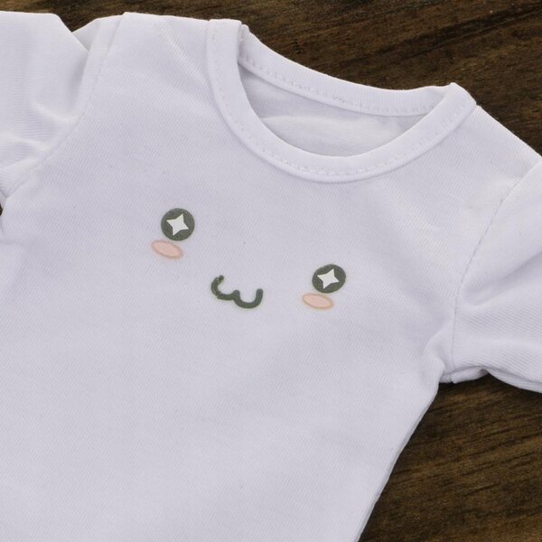 Maglietta bianca casual lungo t-shirt per bambole 1/4 BJD LUTS Dollfie