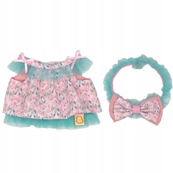 Handgenähtes 2-teiliges Puppenkleidungsset aus Polyester für 20 cm