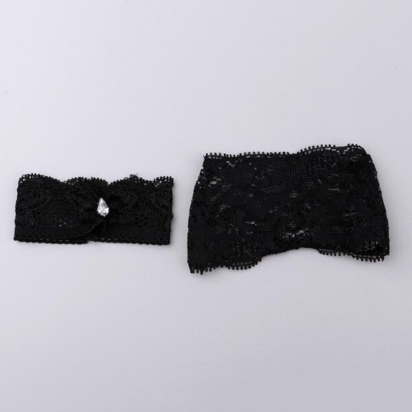 Set biancheria intima nera in pizzo per bambole 1/4 BJD Night Lolita