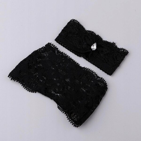 Set biancheria intima nera in pizzo per bambole 1/4 BJD Night Lolita