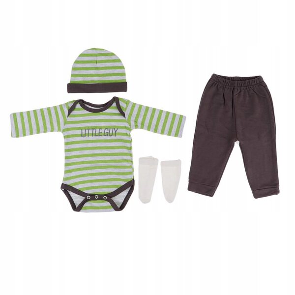 Kombinezon verde a righe per bambole Reborn 22-23 pollici in cotone