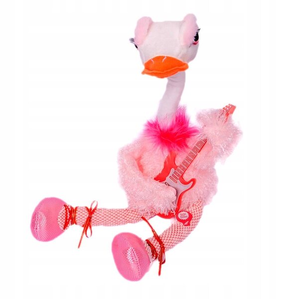 Elektrisches blaues Flamingo-Plüschtier, singend und tanzend, 41,5 cm, für Kinder