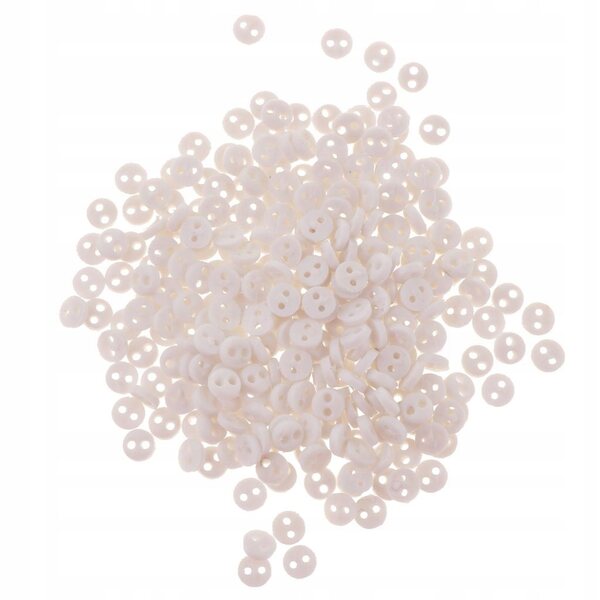 Set 300 bottoni bianchi in resina 4mm per cucito e hobby creativi
