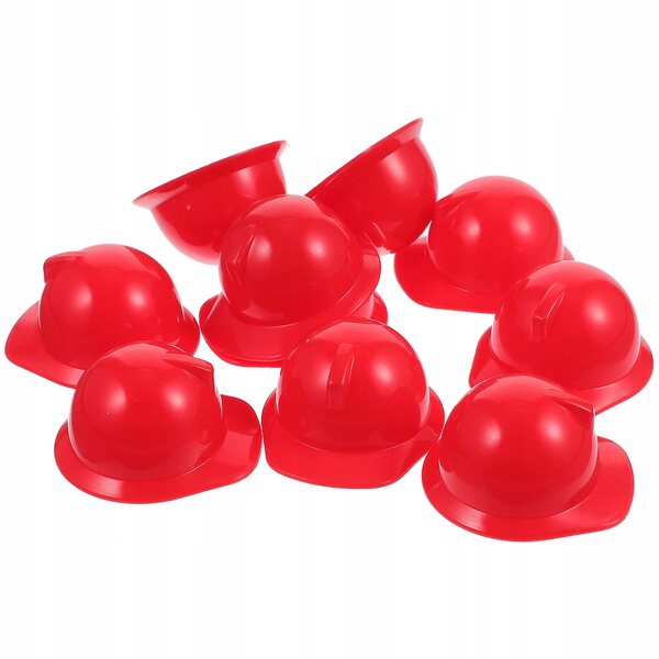 10 Mini-Bauhelme aus Kunststoff für Puppen – Dekorationen und Spiele