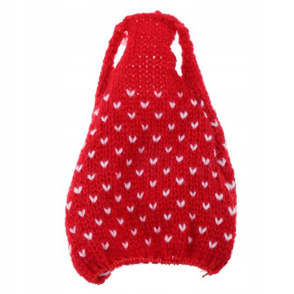 Rotes Wollkleid für 1/6 Kurhn-Puppen, Sommerkleid 28-30cm