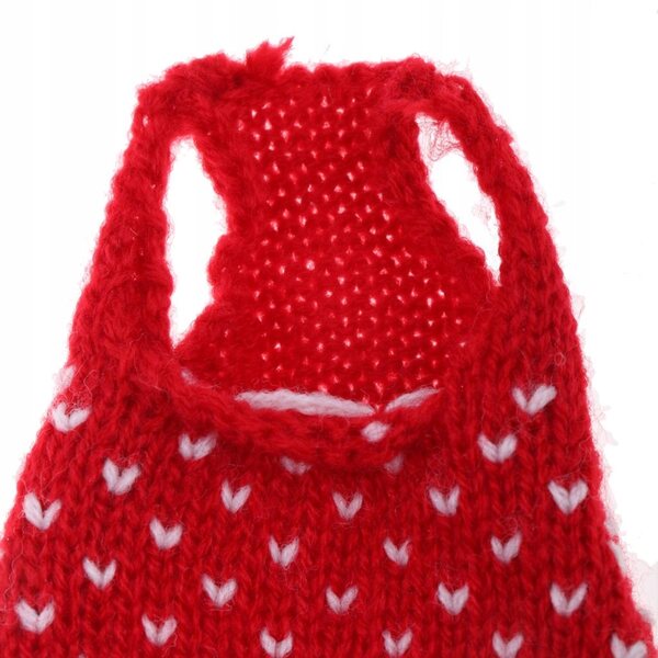 Rotes Wollkleid für 1/6 Kurhn-Puppen, Sommerkleid 28-30cm