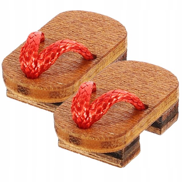 Mini zoccoli in legno per case delle bambole, decorazione artigianale resistente