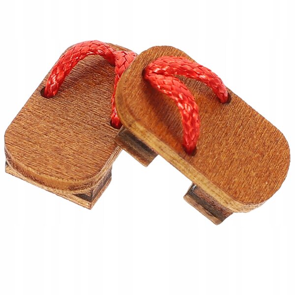 Mini zoccoli in legno per case delle bambole, decorazione artigianale resistente