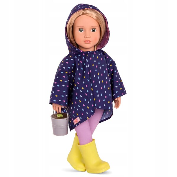 Our Generation Set Abbigliamento Pioggia con Poncho Impermeabile e Stivali per Bambole 46 cm