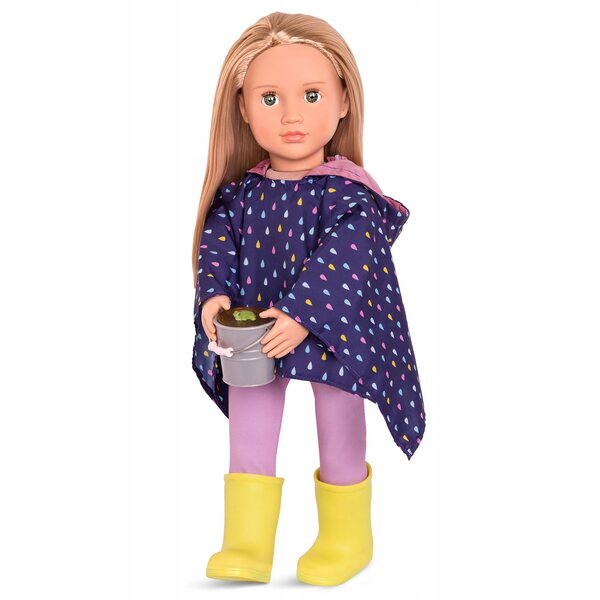 Our Generation Set Abbigliamento Pioggia con Poncho Impermeabile e Stivali per Bambole 46 cm
