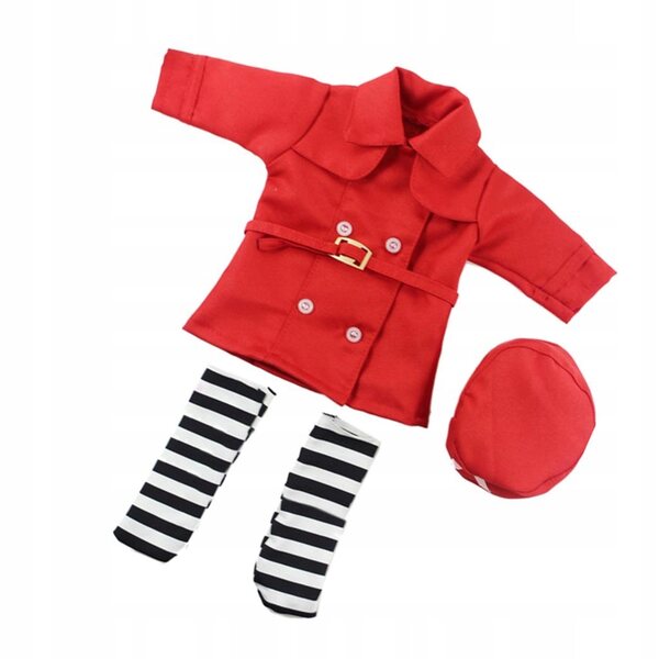 Costume da infermiera per bambole 14'' rosso e rosa set completo in cotone