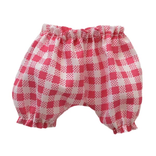 Pantaloncini in tessuto rosa per bambole da 17 cm, accessorio moda per bambole fai da te