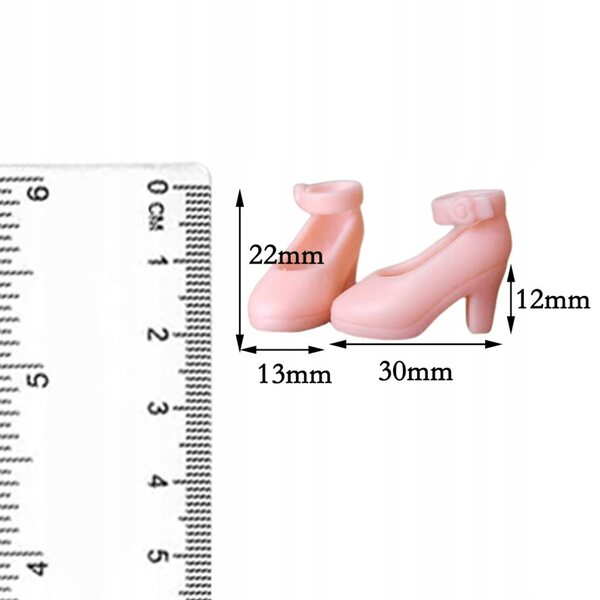 1:6 Puppenschuhe rosa Absätze für Blythe, Licca, Momoko und SD