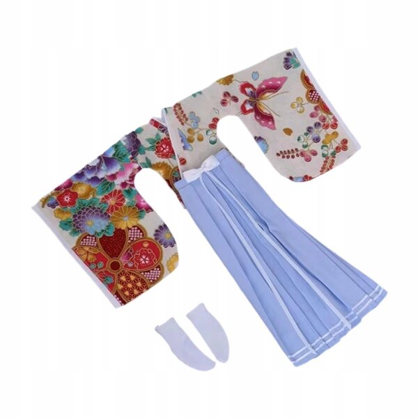 Kimono Donna 1/6 Completo Top e Gonna Tradizionale Giapponese per Collezionisti