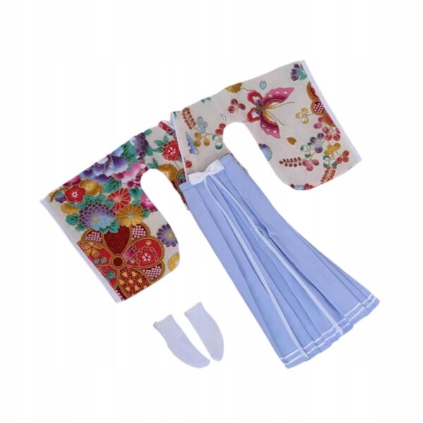 Kimono Donna 1/6 Completo Top e Gonna Tradizionale Giapponese per Collezionisti