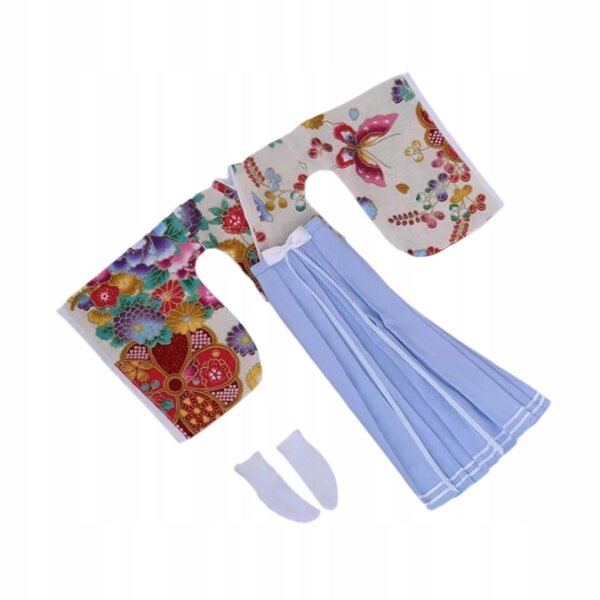Kimono Donna 1/6 Completo Top e Gonna Tradizionale Giapponese per Collezionisti
