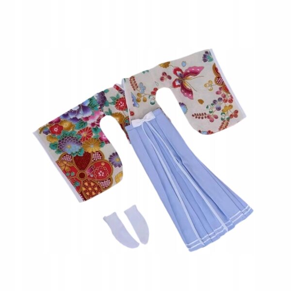 Kimono Donna 1/6 Completo Top e Gonna Tradizionale Giapponese per Collezionisti