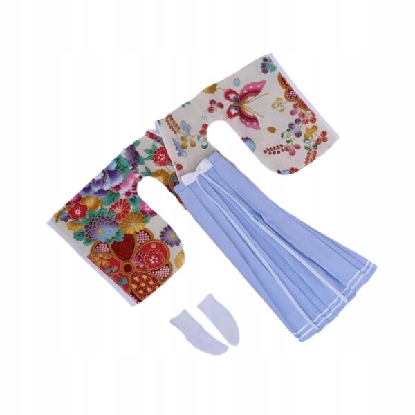 Kimono Donna 1/6 Completo Top e Gonna Tradizionale Giapponese per Collezionisti