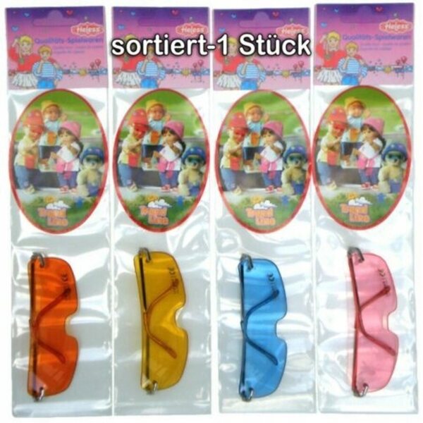 Occhiali da sole gialli moderni per bambole - accessorio trendy per bambini 3+