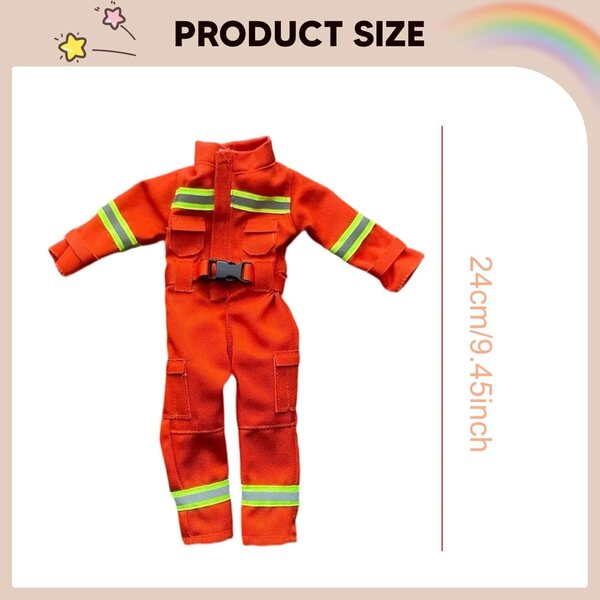 Kleidung für 1/6 Actionfigur. Realistischer Feuerwehranzug für männliche Puppen