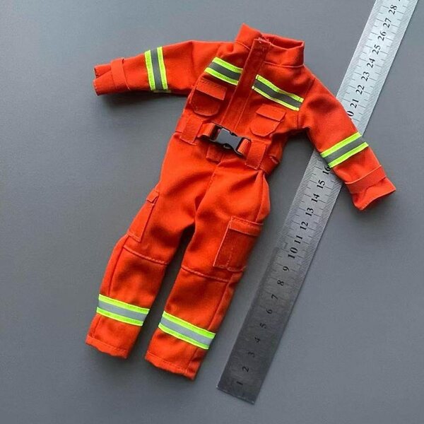 Kleidung für 1/6 Actionfigur. Realistischer Feuerwehranzug für männliche Puppen