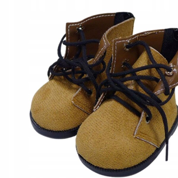 Bunte Textilschuhe für Puppen, handgefertigt, Größe 9,3x5,5x7,5cm