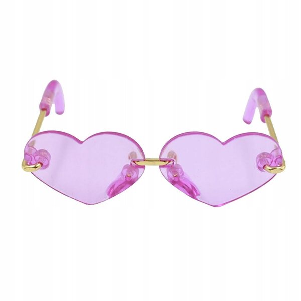 Occhiali da Sole a Cuore Viola per Bambole 12 Pollici - Accessorio Moda Bambini