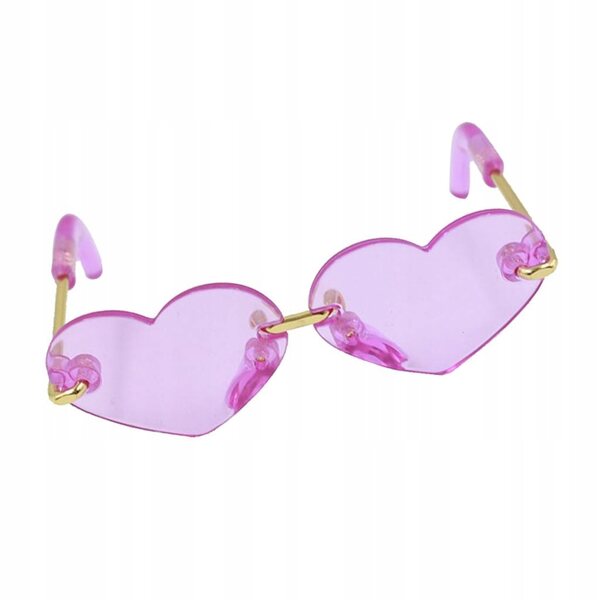Occhiali da Sole a Cuore Viola per Bambole 12 Pollici - Accessorio Moda Bambini