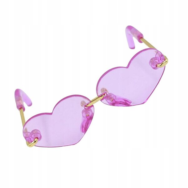 Occhiali da Sole a Cuore Viola per Bambole 12 Pollici - Accessorio Moda Bambini
