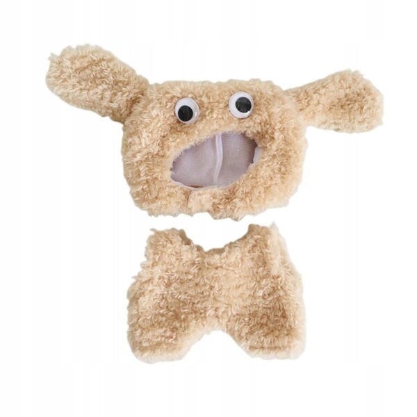 Kombinezon per bambole 17 cm con cappuccio marrone a forma di cane
