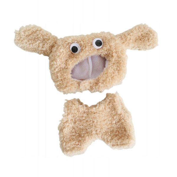 Kombinezon per bambole 17 cm con cappuccio marrone a forma di cane