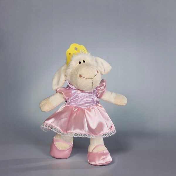 Korona Nici Kleid – Kleidung für einen Schaf-Teddybären, besetzt mit einer Krone