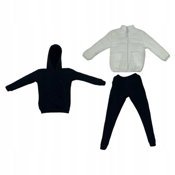 Kleidung für 1:6 männliche Figuren: Baumwolljacke, Sweatshirt und Hose