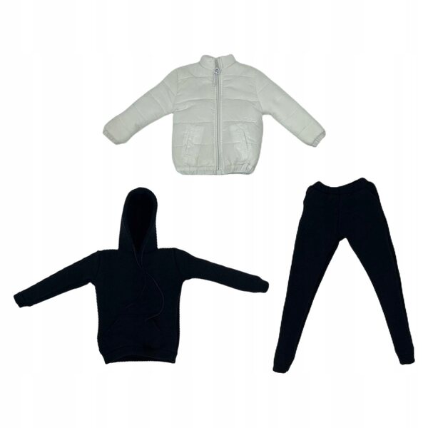 Kleidung für 1:6 männliche Figuren: Baumwolljacke, Sweatshirt und Hose