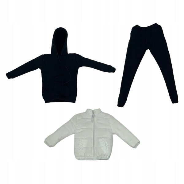 Kleidung für 1:6 männliche Figuren: Baumwolljacke, Sweatshirt und Hose