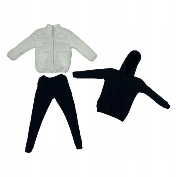 Kleidung für 1:6 männliche Figuren: Baumwolljacke, Sweatshirt und Hose
