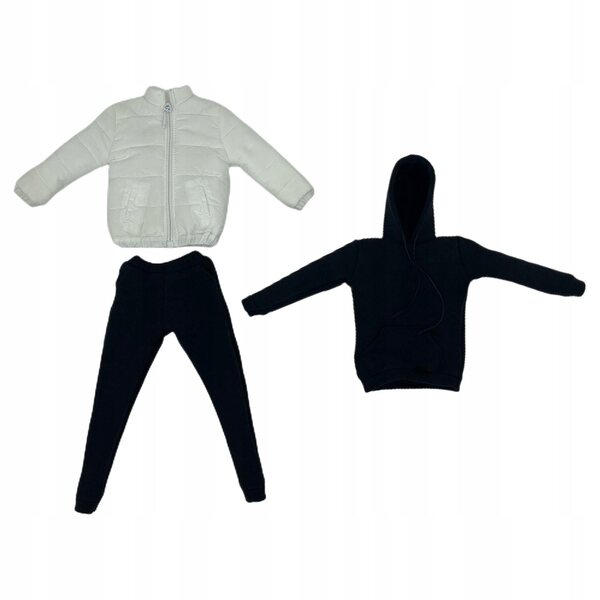 Kleidung für 1:6 männliche Figuren: Baumwolljacke, Sweatshirt und Hose