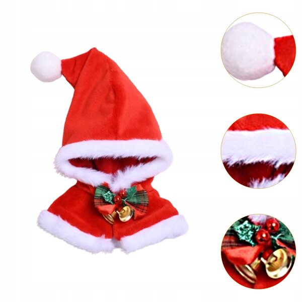 Peleryna con cappuccio in tessuto per bambole da 15-17 cm, idea regalo bambini