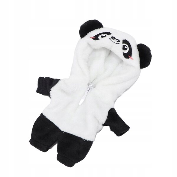 Plüschkleidung für 16 cm große Puppen – Panda-Overall, Cosplay-Kostüm