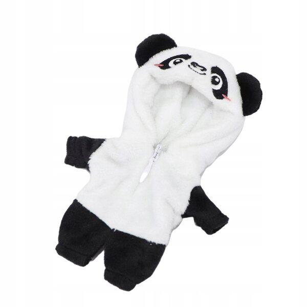 Plüschkleidung für 16 cm große Puppen – Panda-Overall, Cosplay-Kostüm