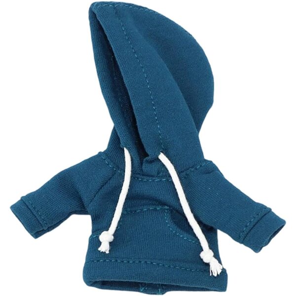 Felpa con cappuccio blu scuro per action figure 1/12 da 6 pollici, tessuto di qualità