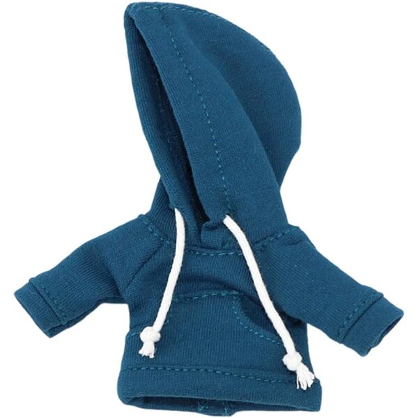 Felpa con cappuccio blu scuro per action figure 1/12 da 6 pollici, tessuto di qualità