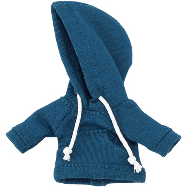 Felpa con cappuccio blu scuro per action figure 1/12 da 6 pollici, tessuto di qualità