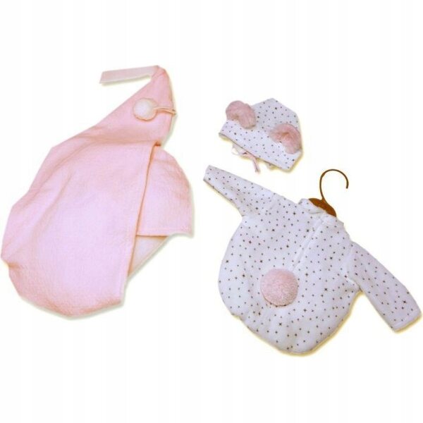 Llorens-Kleidung für Neugeborene, 35–36 cm, mit rosa Tasche und weißem Hut