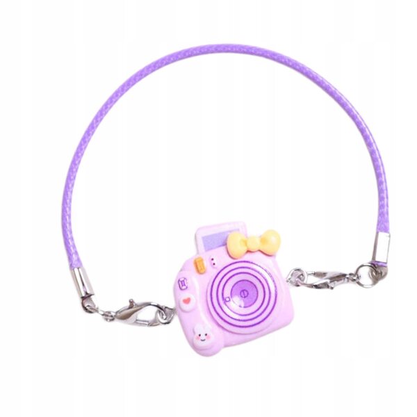 Mini Aparato Fotografico in Legno per Bambole 15-17 cm, Accessorio Viola Elegante