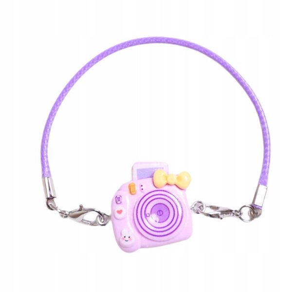 Mini Aparato Fotografico in Legno per Bambole 15-17 cm, Accessorio Viola Elegante
