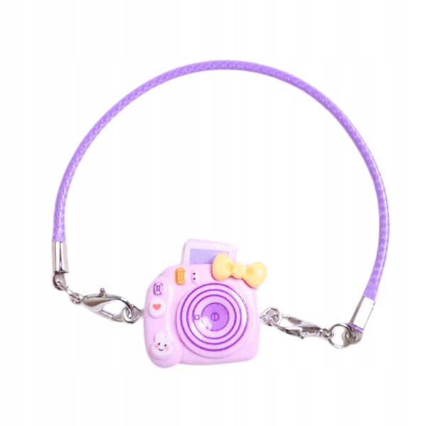 Mini Aparato Fotografico in Legno per Bambole 15-17 cm, Accessorio Viola Elegante