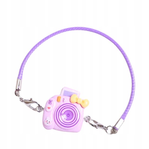 Mini Aparato Fotografico in Legno per Bambole 15-17 cm, Accessorio Viola Elegante