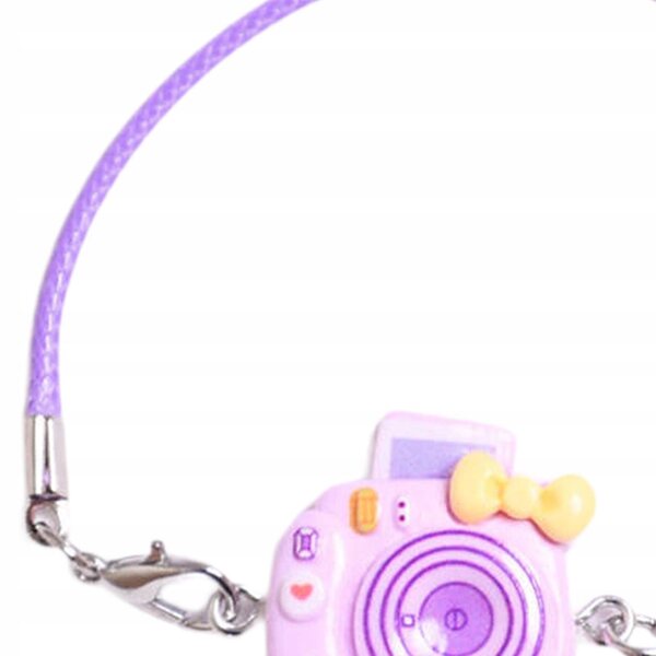 Mini Aparato Fotografico in Legno per Bambole 15-17 cm, Accessorio Viola Elegante