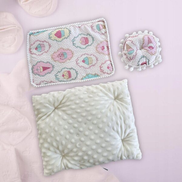 Komplettes Set aus 3-teiligem Puppenleinen aus weichem Stoff